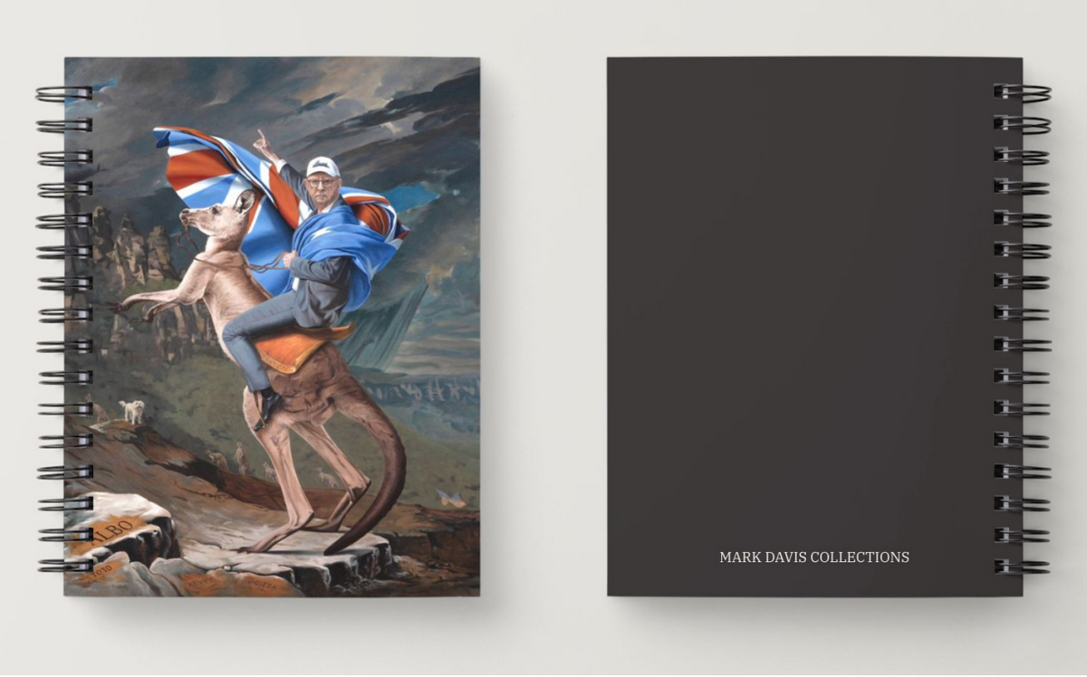 Emperor Australis spiral-bound lined notebook, front and back cover
