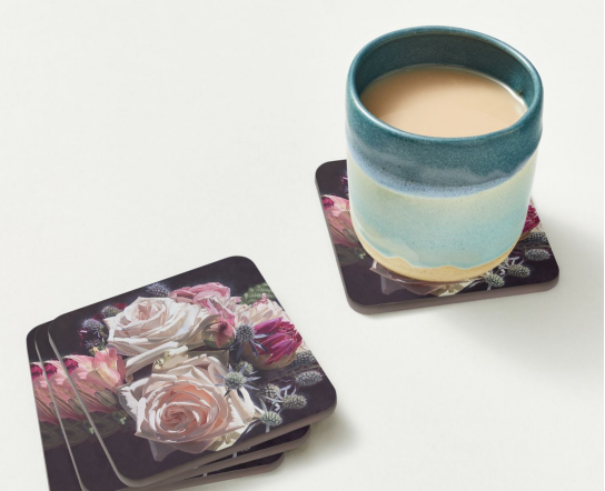 Essence of Truth cork-backed coasters, set of four