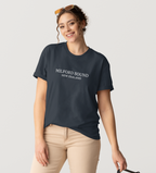 Women's styling of navy Milford Sound tee